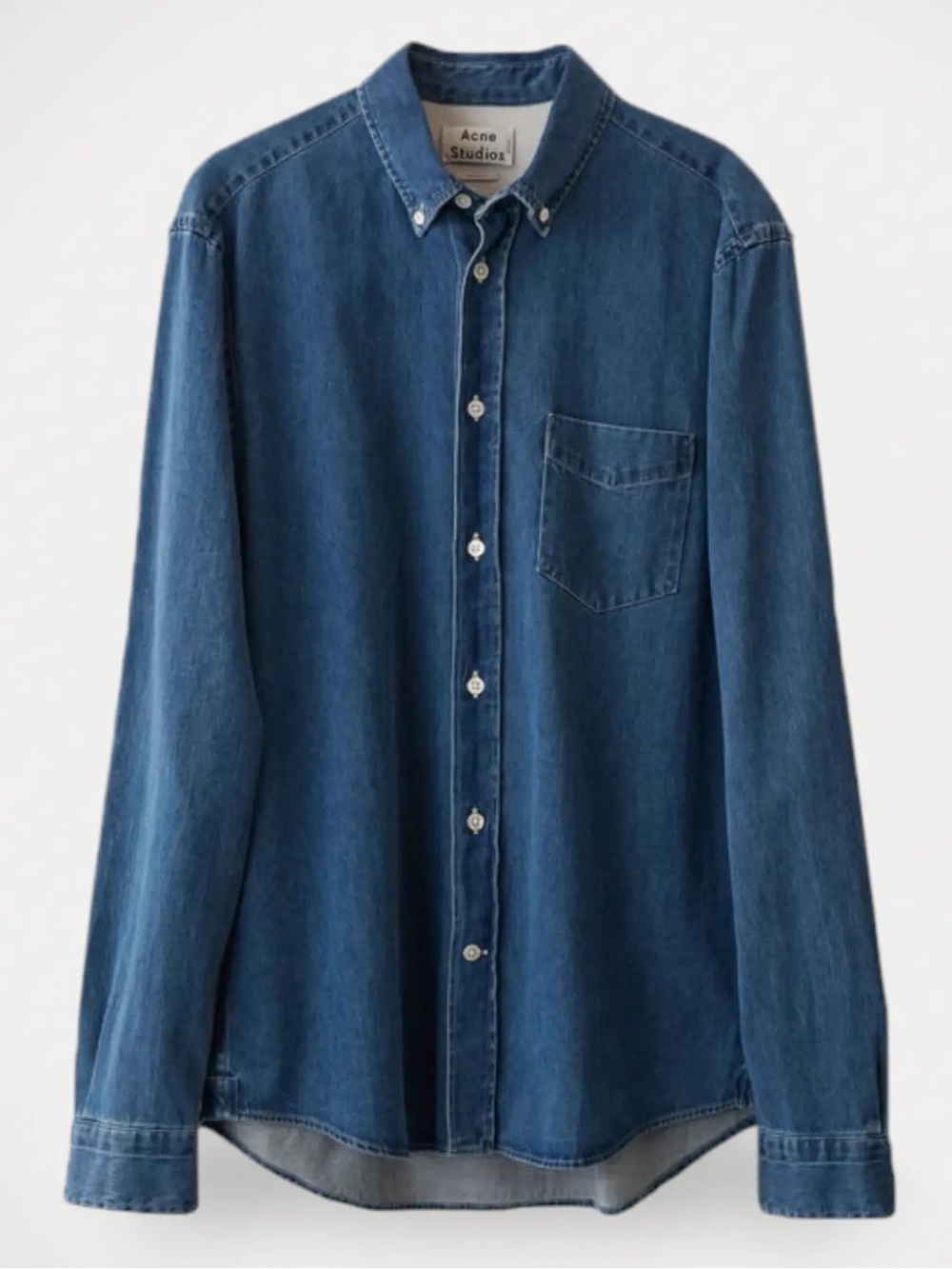 Acne Studios Blue Denim Button-Down Shirt, Size XL/52, GUC